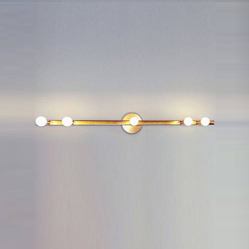 Linear Wall Light Fixture Modern Style Metal Wall Mount Lighting for Bathroom
