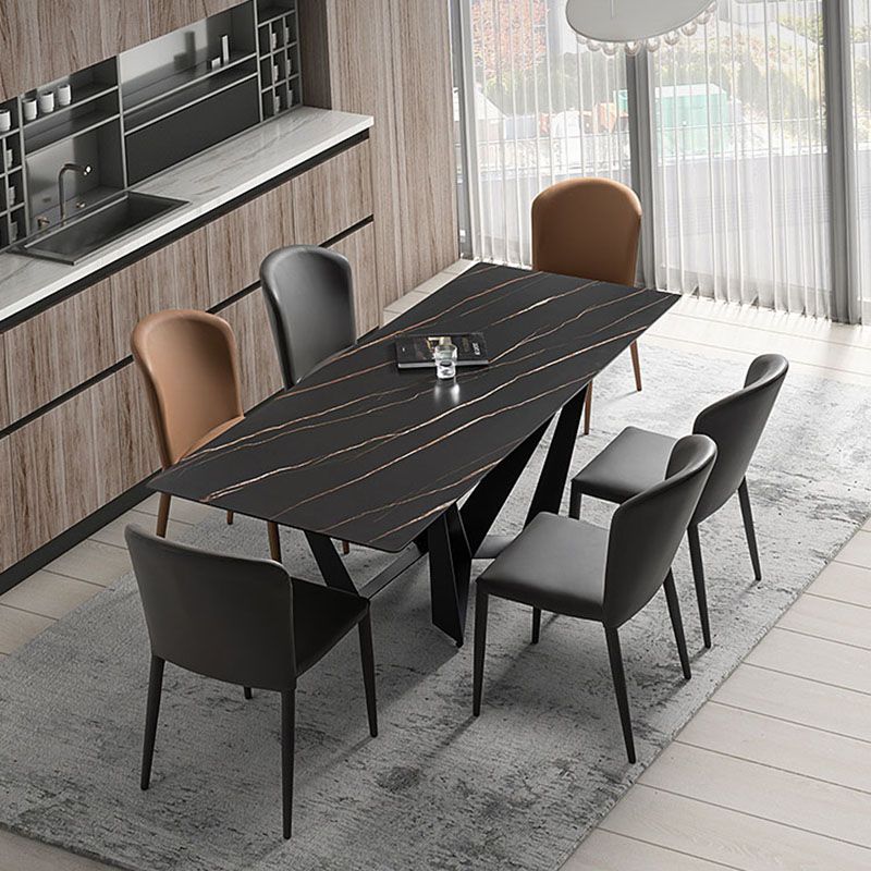 Silla lateral de comedor industrial de metal Silla lateral con respaldo de orejas para comedor (juego de 2)
