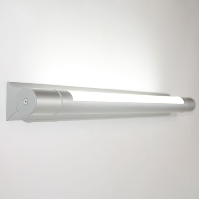 Modern Silver Mirror Front Light LED Vanity Light with Plastic Shade for Bathroom