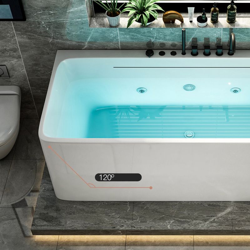 Modern Rectangular Alcove Bath Tub Acrylic Bath Tub for Home
