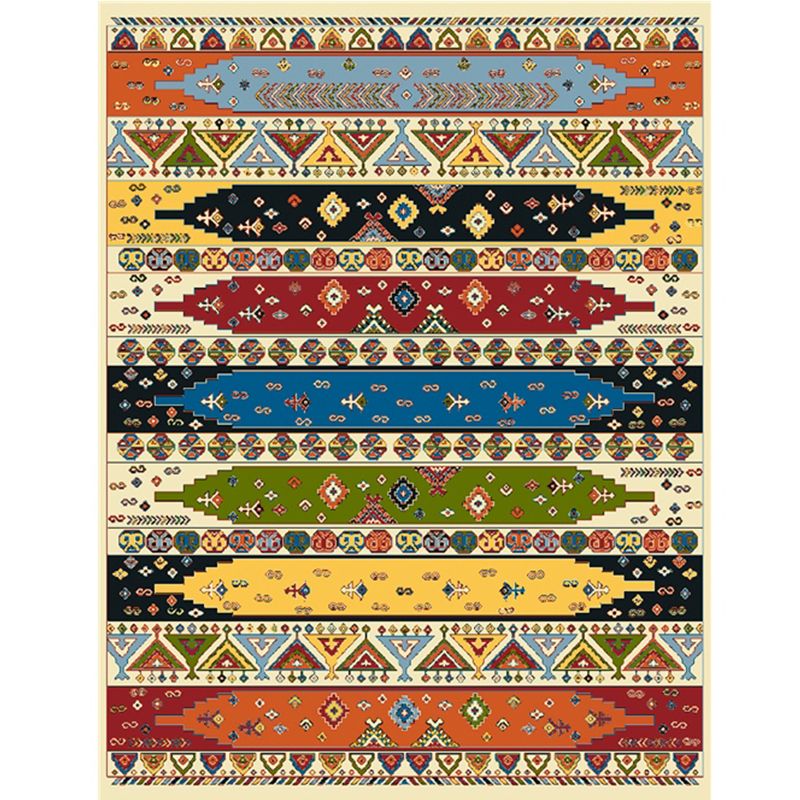 Boho woonkamer tapijt multi-gekleurde geruite gedrukte indoor tapijt synthetisch niet-slip achteruitgang huisdiervriendelijk tapijt