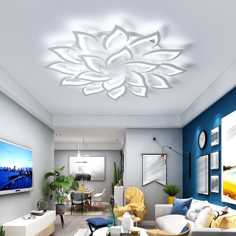 Flower Shape Ceiling Mounted Lamp Fixture Acrylic LED Simple Ceiling Light for Living Room