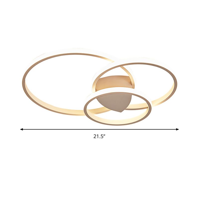 14 "/19" /21.5 " Wide Circolare Corridoio Flush Mount Light Acrilico LED Semplicità Soffitto Fixture, White Light