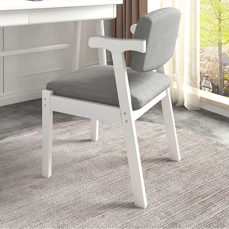 Contemporary Style Chair Armless Open Back Chair with Wood Legs for Home