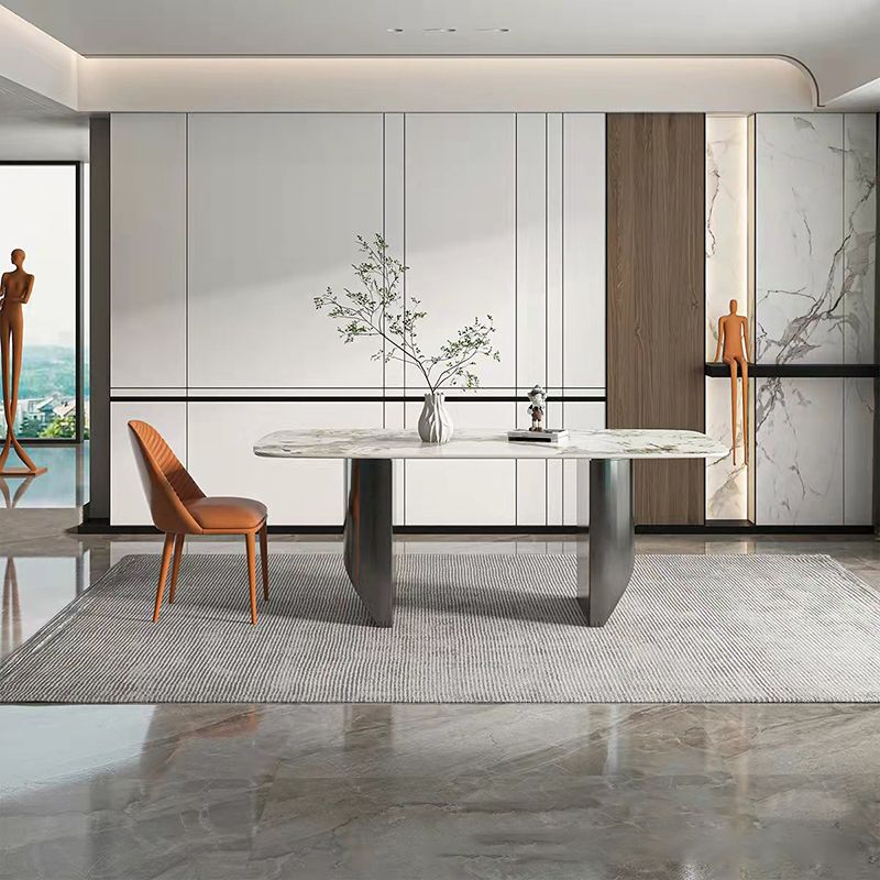 Modern Style Sintered Stone Dining Table Set 1/2/3/4/5/6/7 Pieces Dining Set