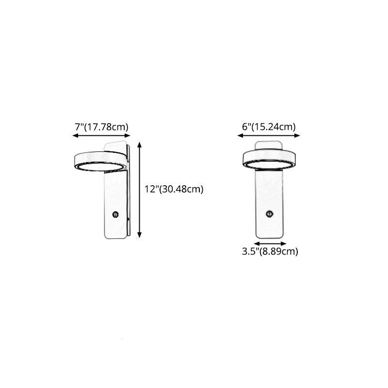 Lampade a 1 luci di minimalismo Light Frepfurs Sconce lampade da parete in ferro per camera da letto