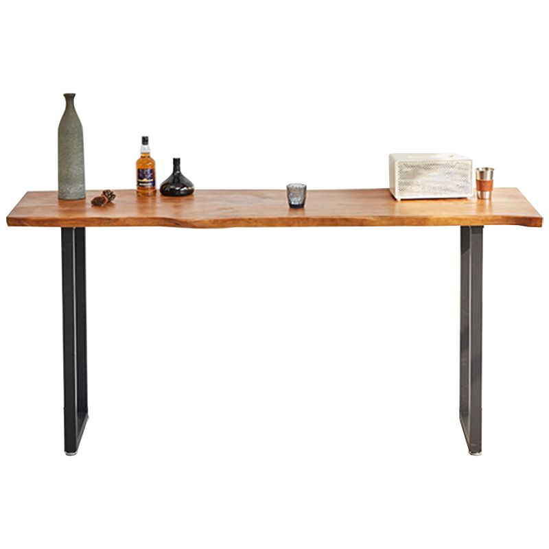 Rectangle Contemporary Solid Wood Bar Height Pub Table for Living Room