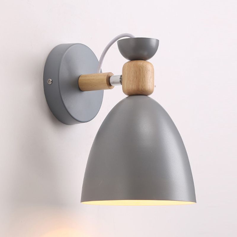 Geometric Metal Wall Sconce Modern Nordic Macaron 1 Light Wall Mounted Light