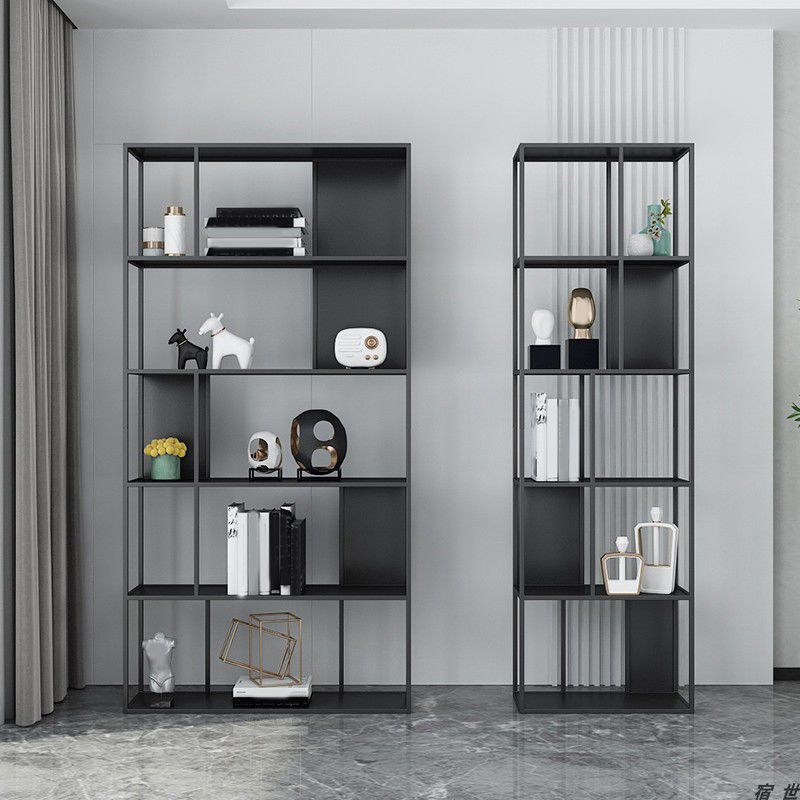 Glam Open Back Standard Bookshelf Metal Shelves Included Bookcase