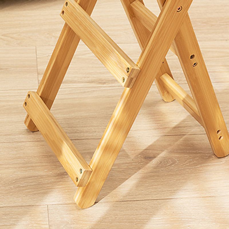 Contemporary Living Room Bar Stools Wooden Folding Low Back Stool