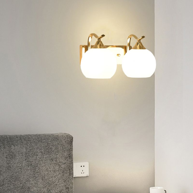 Modern Simple Golden Vanity Light Ball Shape Vanity Lamp for Shower Room