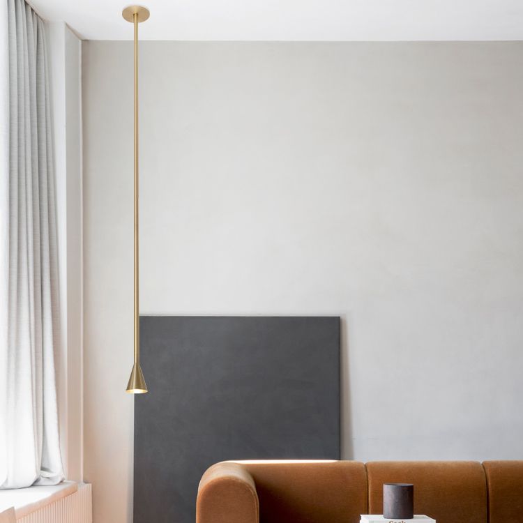 Zeitgenössische hängende hängende helle lineare Form nach unten Beleuchtungsanhänger für Wohnzimmer Schlafzimmer