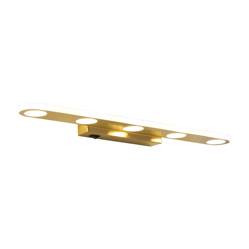 Stile semplice moderno tutta la luce di vanità per vanità in rame lampade per vanità a LED per bagno con doccia