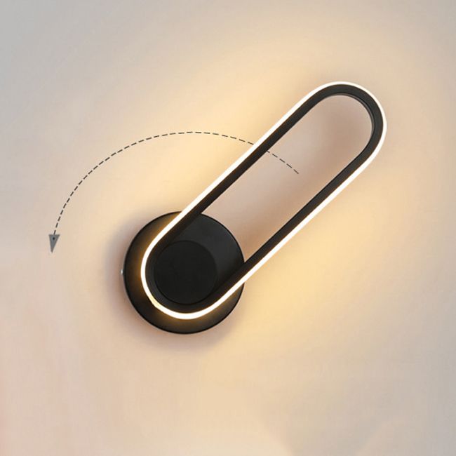 Modern Style Wall Sconce Rotatable LED Wall Mount Lamp for Living Room