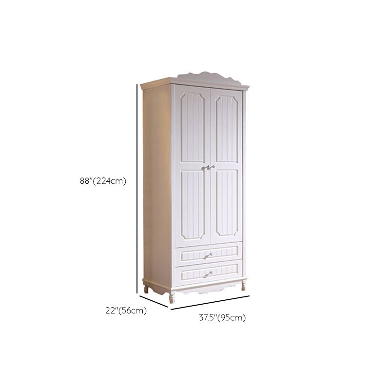 Walnut Wardrobe Closet French Country Wardrobe Armoire with Shelves