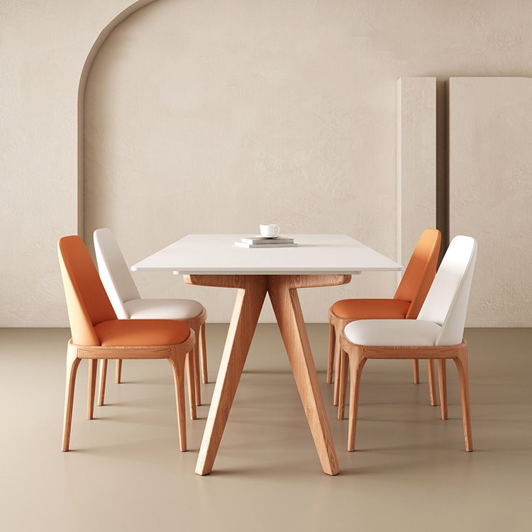 Modern Dining Set with Leather Chairs 1/4/5 Pieces Dinette Set