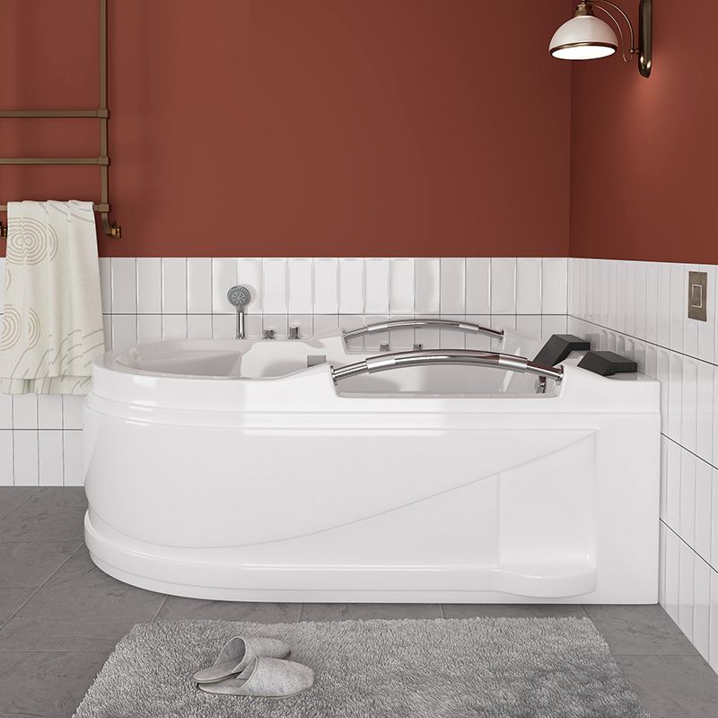 Free Form White Bathtub Bathroom Back to Wall Modern Bath Tub