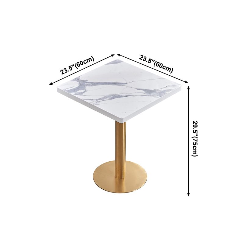 23.6-inch Traditional Luxury Table Dining Metal Pedestal Table