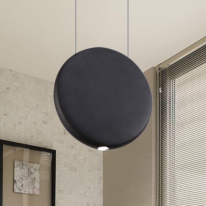 Lámpara de resina LED nórdica de suspensión redonda negra/gris/verde en luz cálida/blanca, 6 "/8.5/12" W