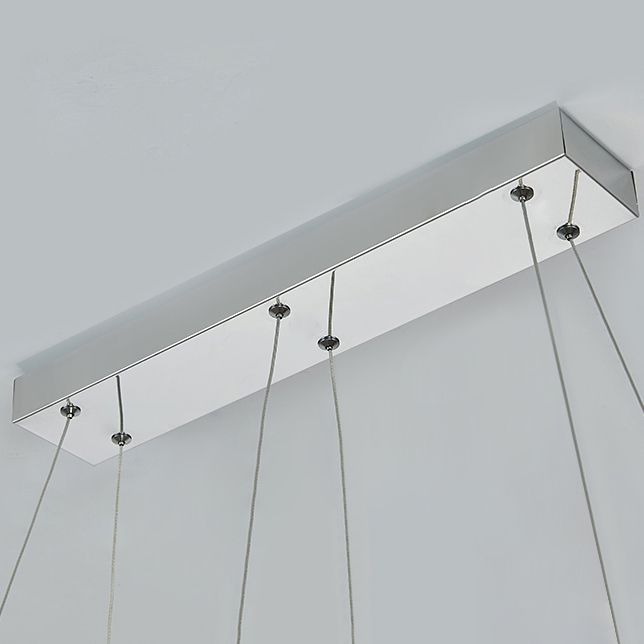 Contemporary Island Light Oval-Shaped Crystal Island Pendant Lights for Kitchen