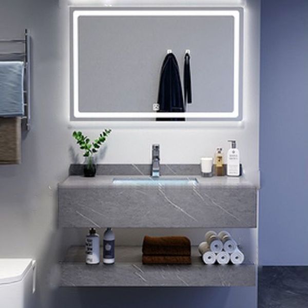 Modern Sink Vanity Wall Mounted Standard Bathroom Vanity with Mirror