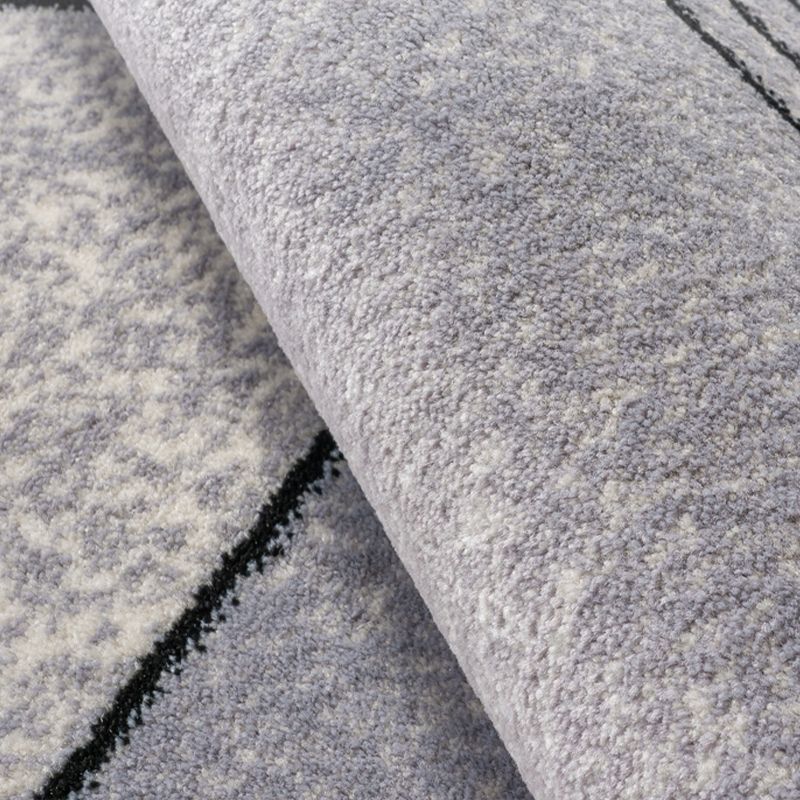 Modern Geometric Pattern Rug Multi Colored Polypropylene Indoor Rug Non-Slip Backing Pet Friendly Carpet for Bedroom