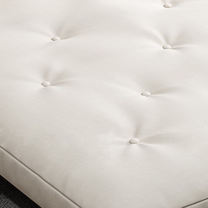 Scandinavian Beige Futon Sleeper Sofa Armless Futon and Mattress