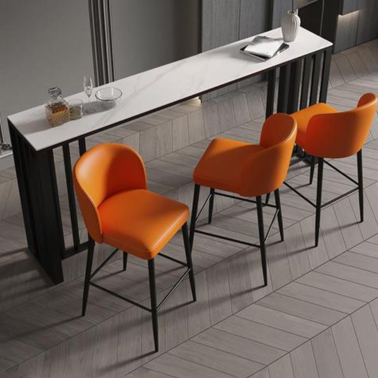 Modern Style Sintered Stone 1/2/4 Pieces Bar Table Set Rectangle Bar Table for Home Use