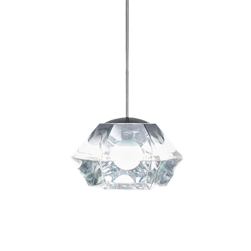 Diamond Anhänger Beleuchtung postmodernes Glas 1 Licht klar/bernsteinfarben