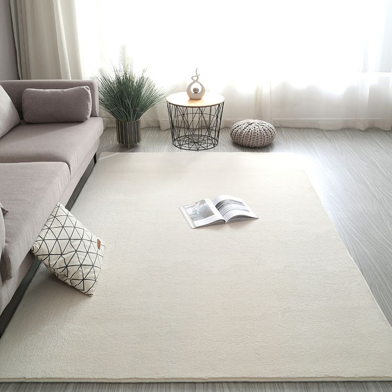 Simplicity Plain Area Rug Comfort Rug Polyester Anti-Slip Carpet for Home Decor