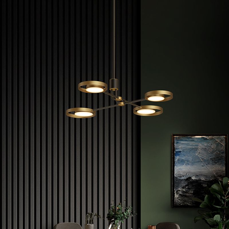 Molekulare Hanglampe postmoderner LED -Metallleuchterlicht mit Acryldiffusor