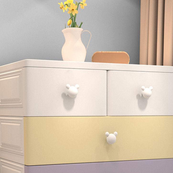 Contemporary Plastic Storage Cabinet Matte Finish Bedroom Cabinet