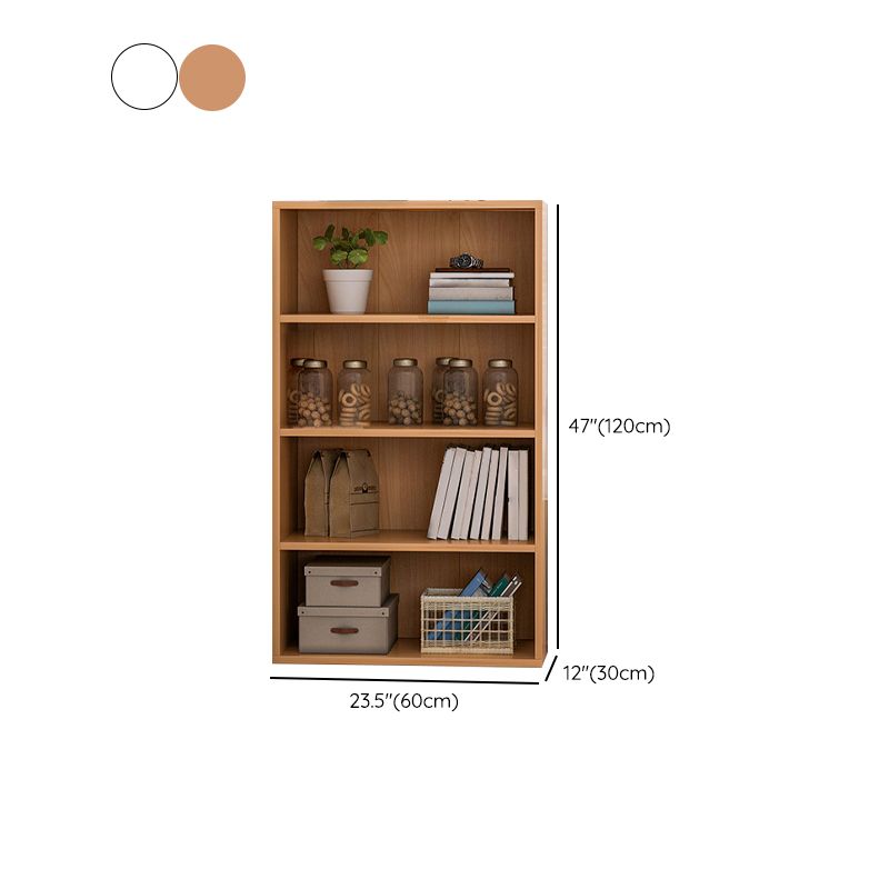 Engineered Wood Bookcase Standard Contemporary Closed Back Bookshelf