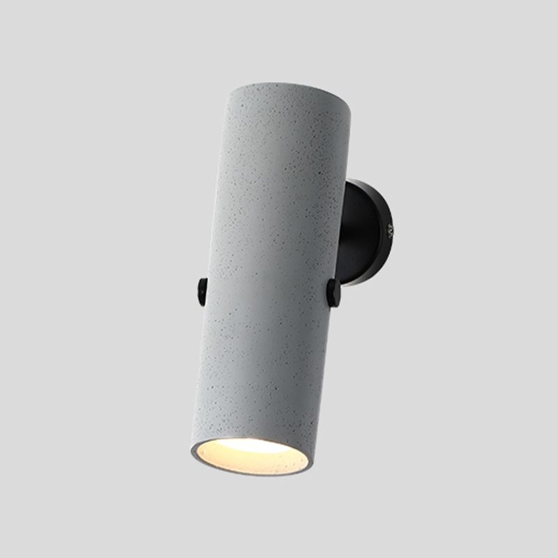 Lampada a parete cilindro lampada moderna a parete grigia a 1 luce con tonalità di cemento