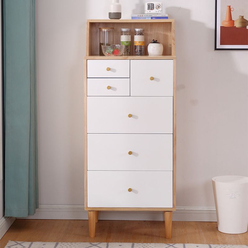 15.74" Wide Accent Chest with Straight Legs Contemporary Chest with 6 Drawers