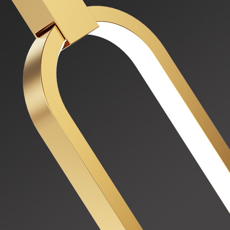 Moderne Einfachheit LED -LED Pendellicht Aluminium Lineare Hanglampe mit Silikonschatten