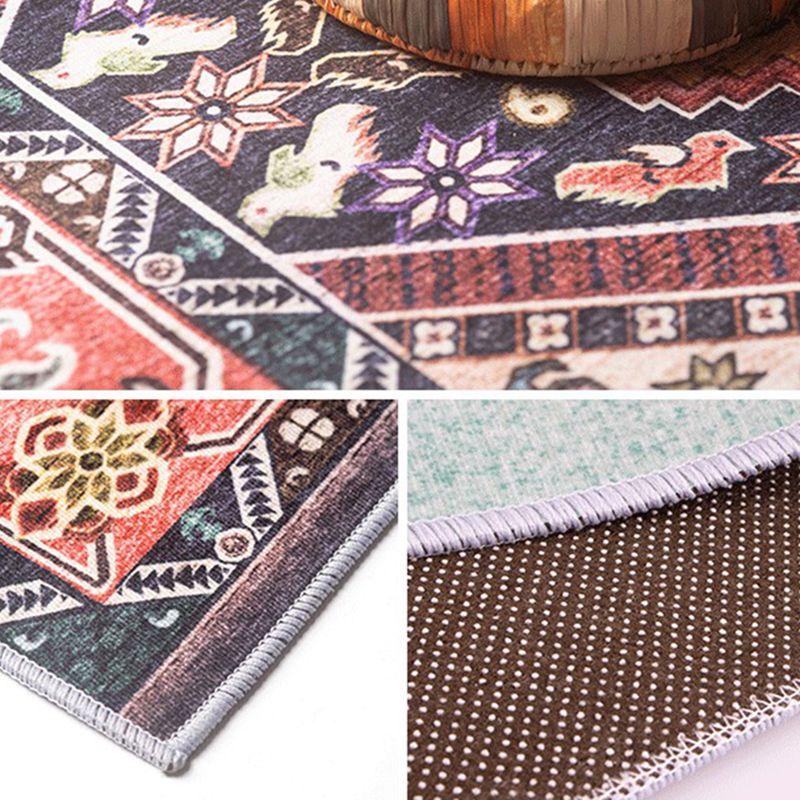 Shabby Chic Blumendruckte Teppich Farbe gemischter Polyesterbereich Teppich nicht rutscher Backing Teppich für Wohnkultur