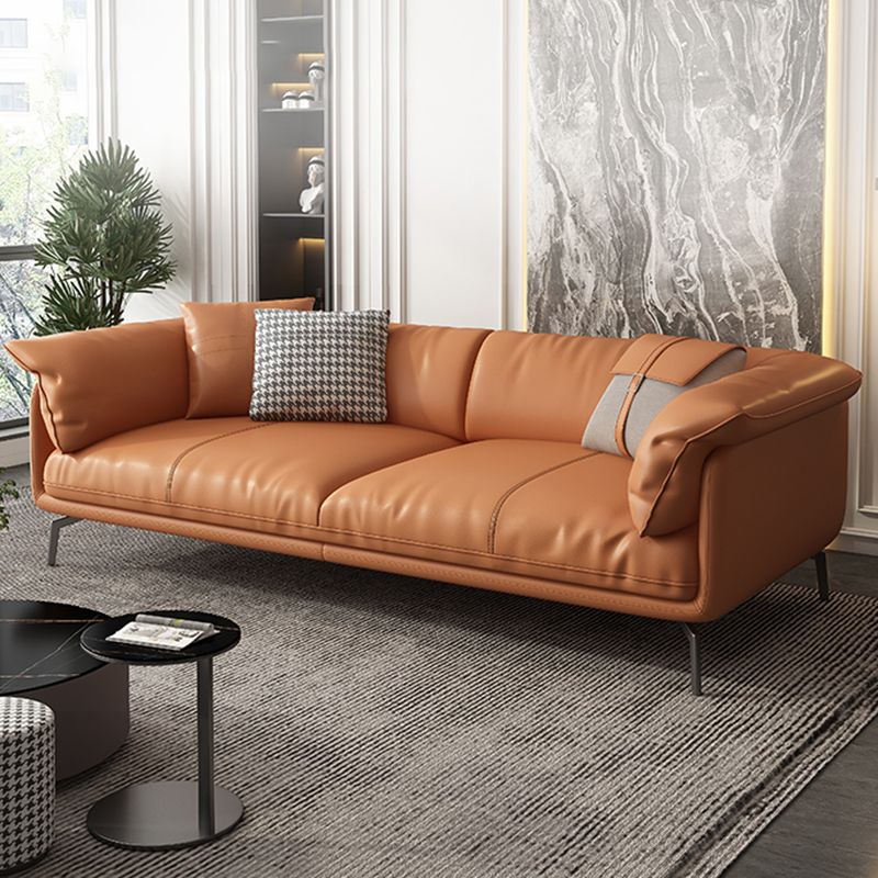 Pillow Top Arm Sofa & Chaise 32.68" H Genuine Leather Cushions Sofa