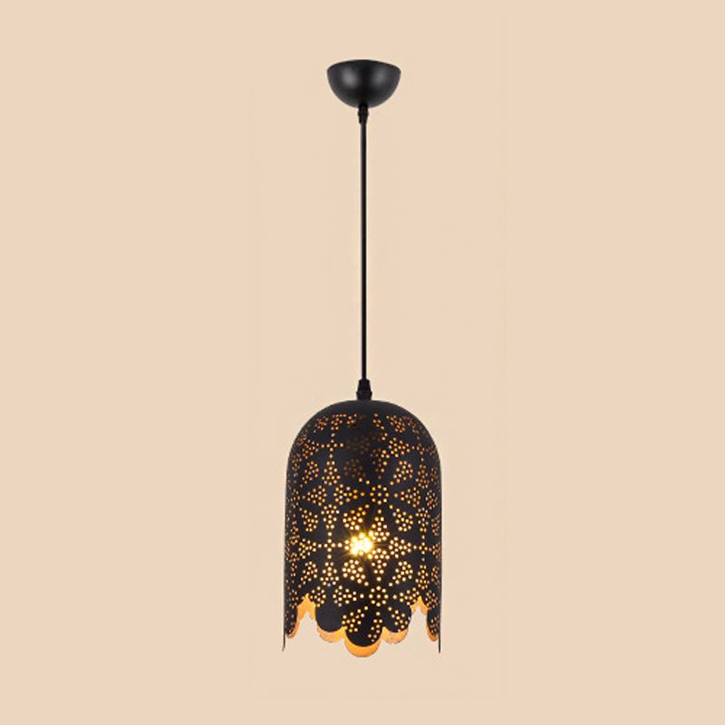 Cilindro leggero metallico a soffitto nero/ovale 1 magazzino kit lampada a ciondolo a motivi per ristorante per il ristorante