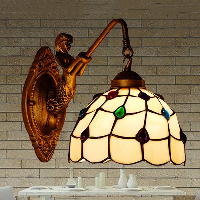 Tiffany Unique Shape Wall Light Fixture Wall Mounted Lighting for Bedroom