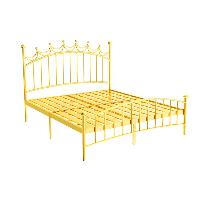 47.24-In High Wire-Grid Open-Frame Bed Luxurious Iron Bed Frame with Headboard