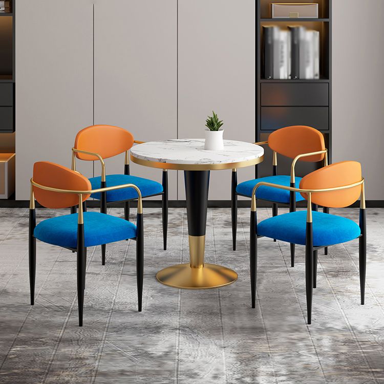Glam Style Sintered Stone Dining Set 1/2/4/5 Pieces Dining Set for Dining Areas