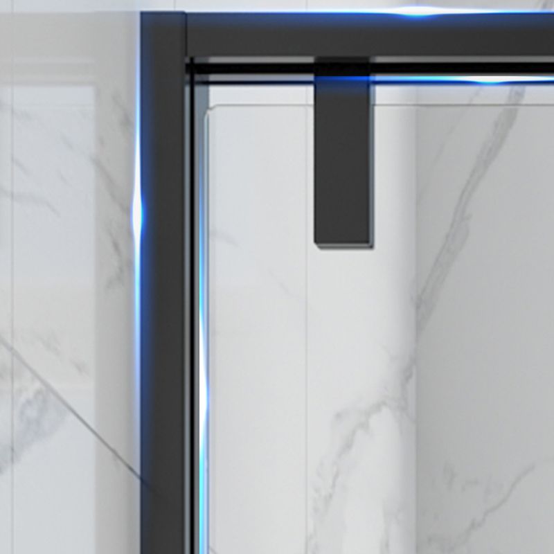 Narrow Bezel Transparent Shower Door Tempered Glass Shower Bath Door