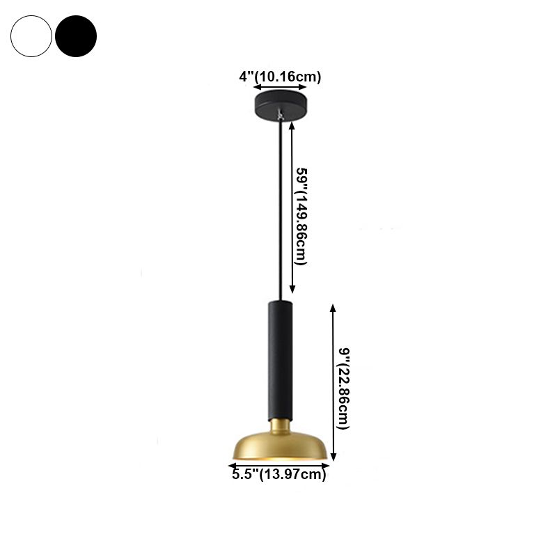 Metal Pot Cover Shade Hanging Lights Modern Style 1 Head Hanging Mount Fixture for Dining Room