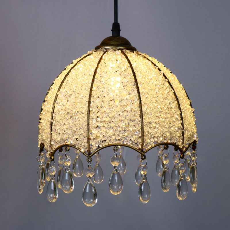 1 lamp hanglampje Boheemse geschulpte metalen plafond hang armatuur in wit/paars voor woonkamer