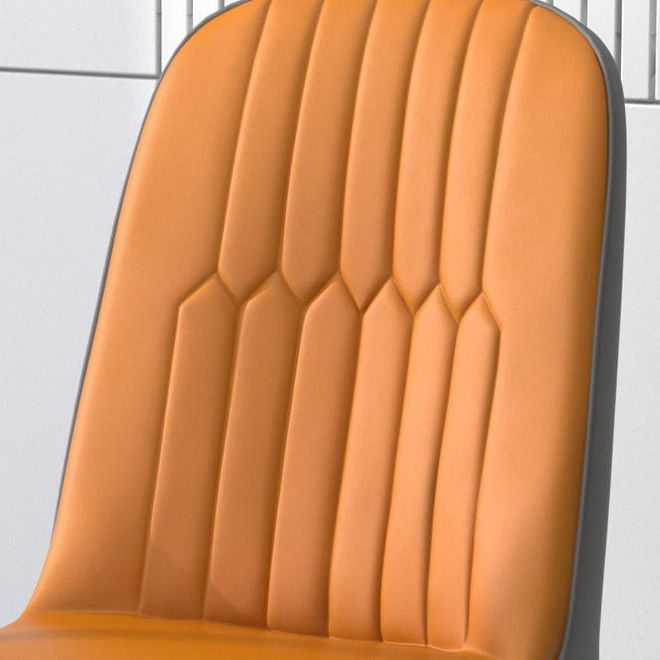 PU Leather Dining Chairs Nordic Style Parsons Armless Chair Set