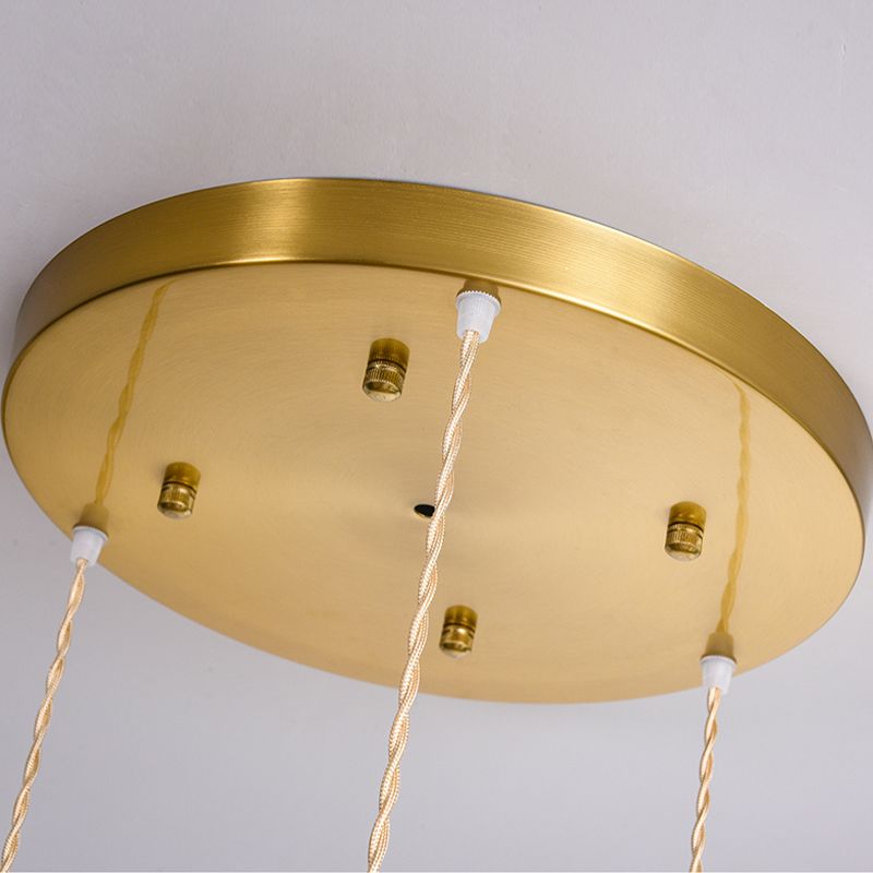 Salle à manger plafond pendentif éclairage en verre de style moderne