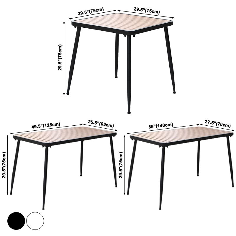 Industrial Style Wood Dinner Room Kitchen Table Brown 4 Legs Dining Table
