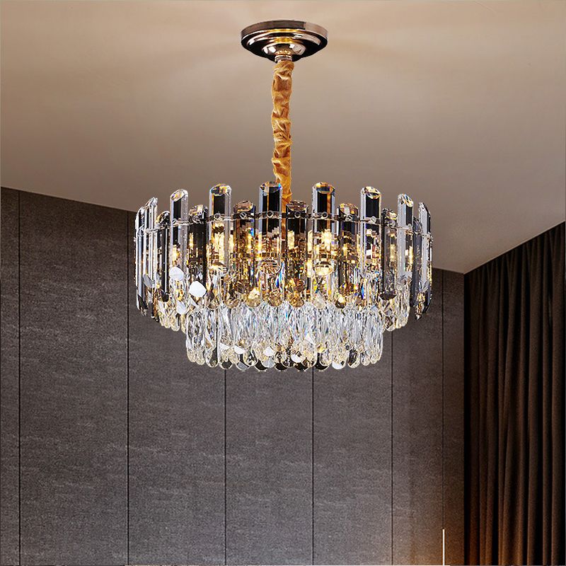 Eigentijdse stijl geometrie vorm kroonluchter lichten kristallen hangende lichten