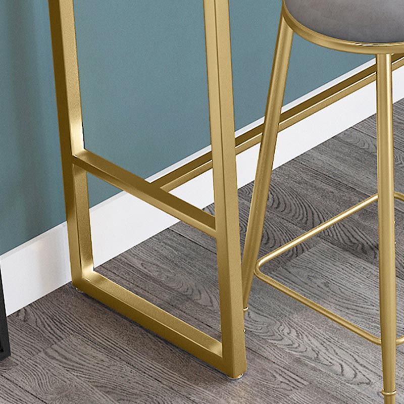 Marble Indoor Trestle Hall/Pub Table Contemporary Bistro Bar Table in White